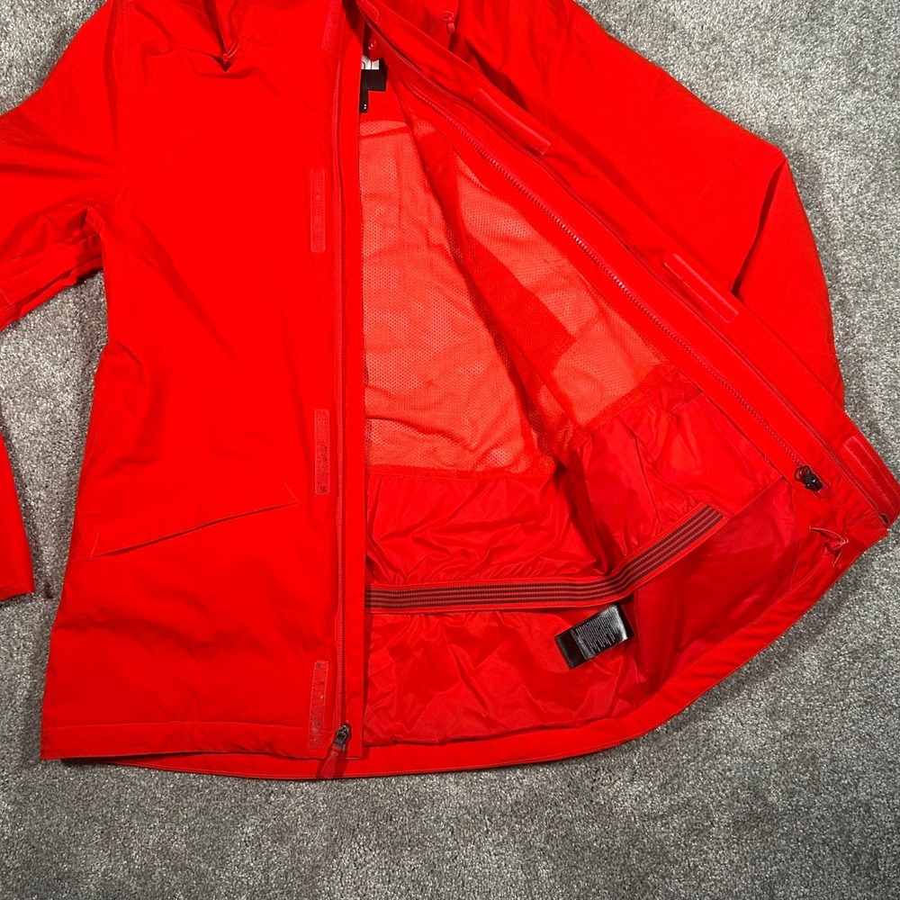 The North Face Womens Red Hooded Ski Jacket Shell Full Zip Small Powder Skirt - Picture 4 of 10
